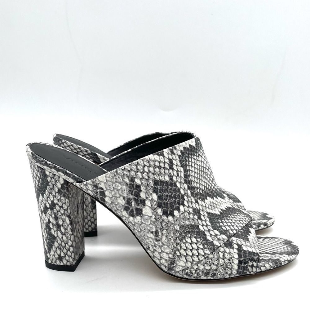 VINCE Heath-B Sahara Leather Mule Sandals Snake Skin NWT/NIB - Picture 5 of 5